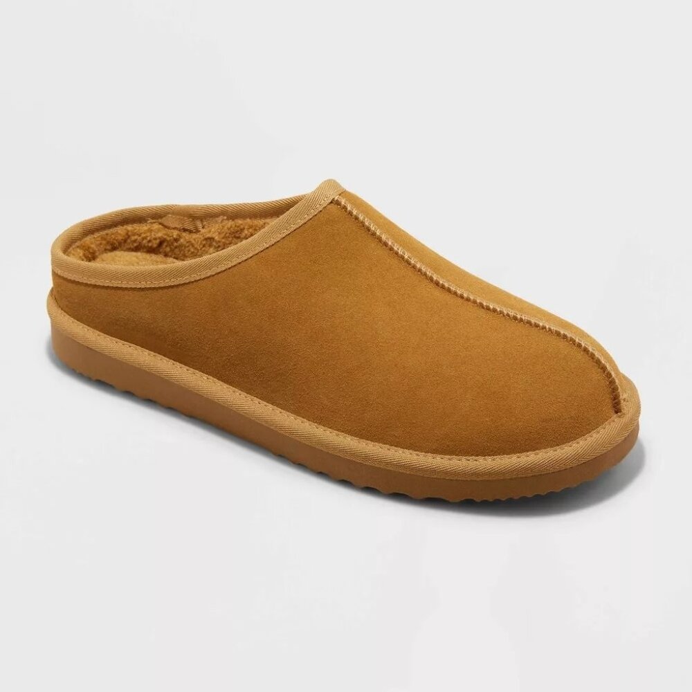 NEW Goodfellow & Co Men's Cruz Genuine Suede Clog Slippers - Size 9